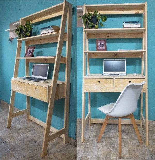 Escritorio Biblioteca en Pino — foto 3